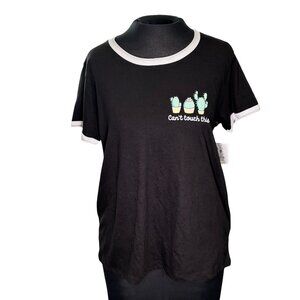 Cactus Graphic Ringer Tee "Cant Touch This" By Streetwear Society L